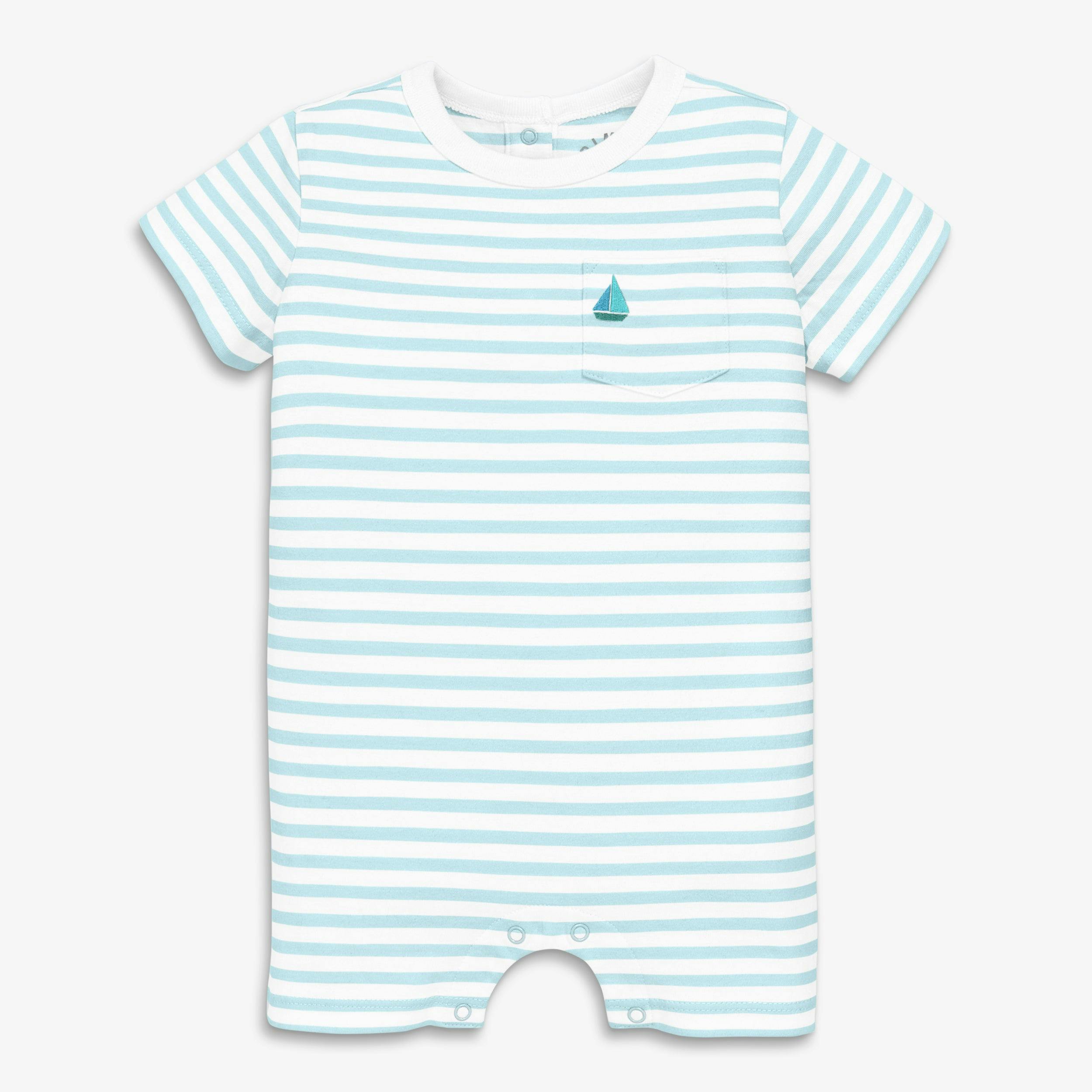 Baby embroidered stripe pocket shortie