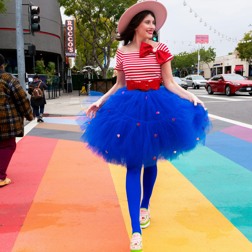 A Leading Role x Strawberry Shortcake Premium Adult Berry Blue Tulle Skirt