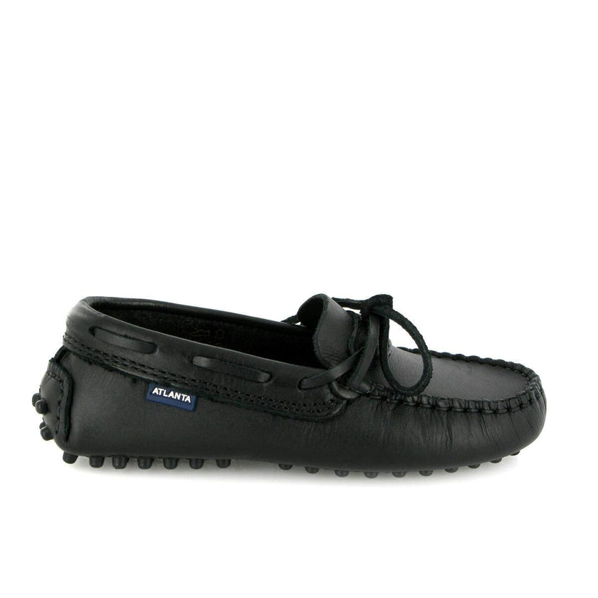 Smooth Leather Laces Drivers, Black