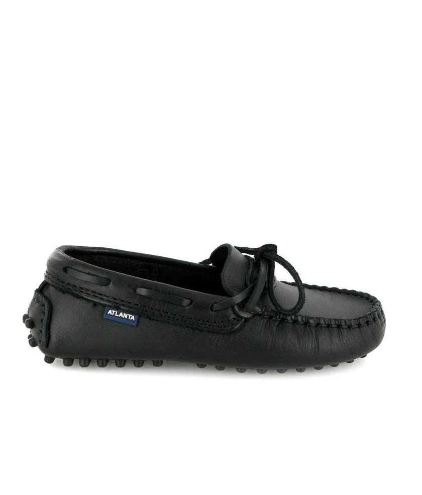Smooth Leather Laces Drivers, Black