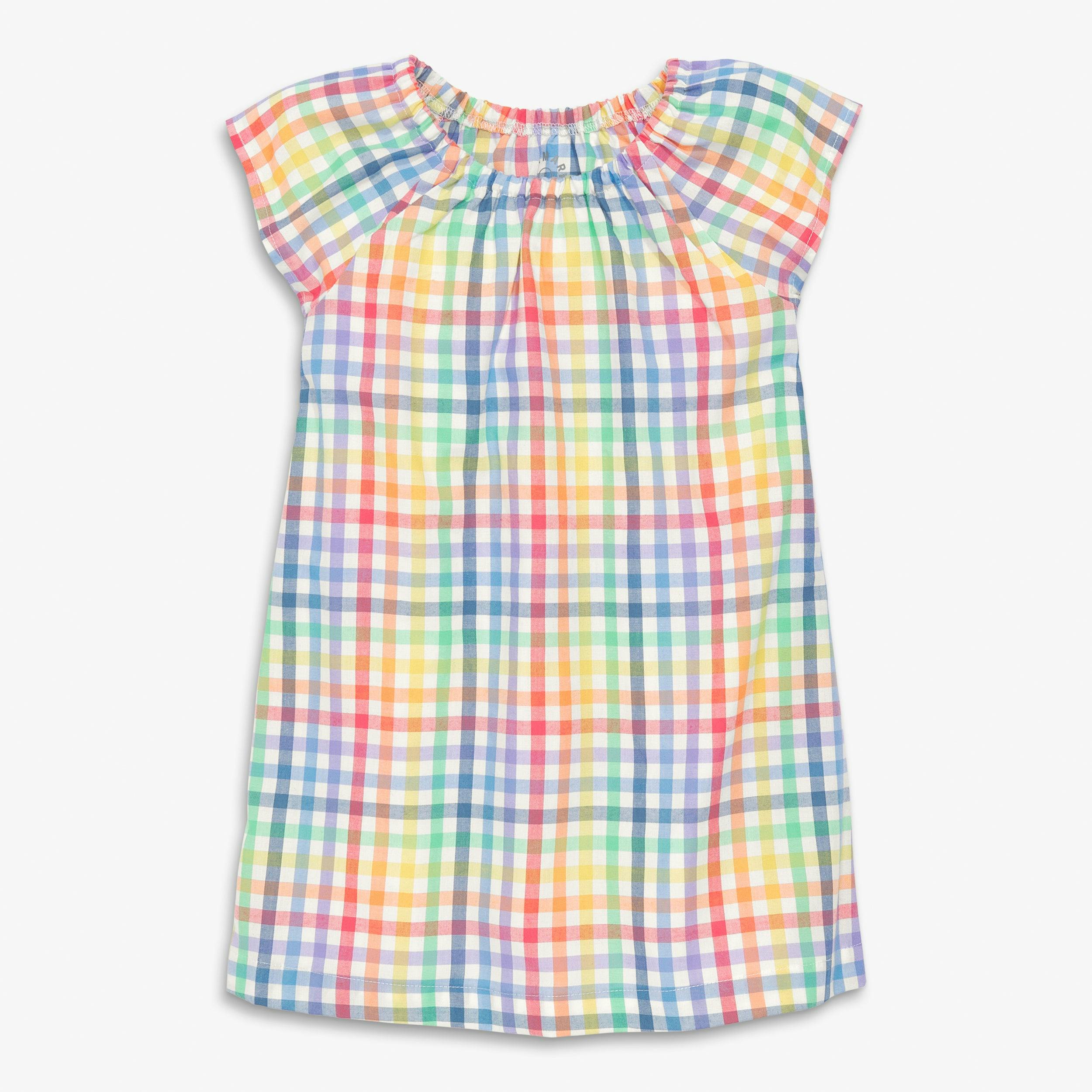 Clearance kids nightgown in rainbow plaid