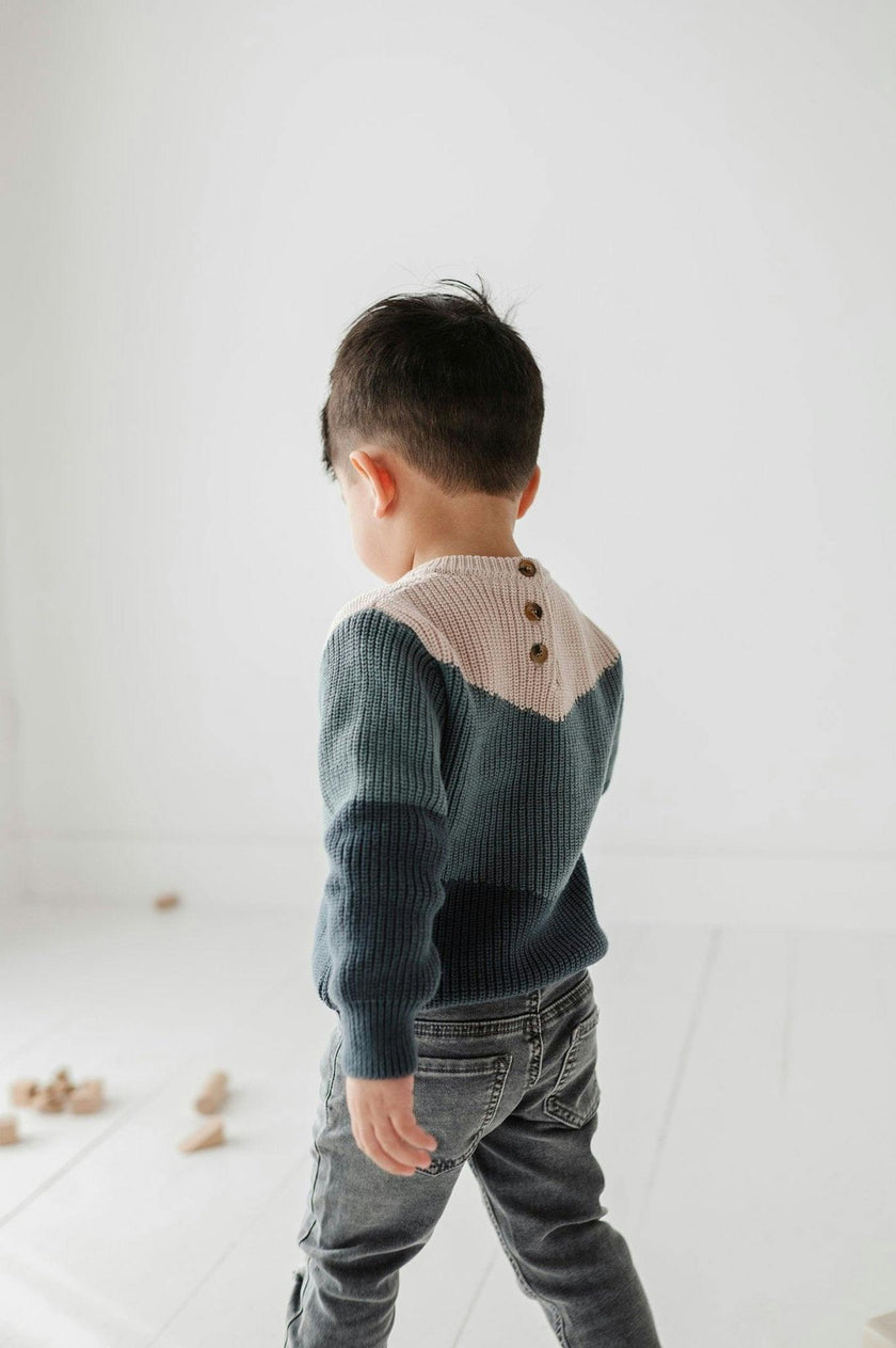 Boy's Colorblock Knit Sweater