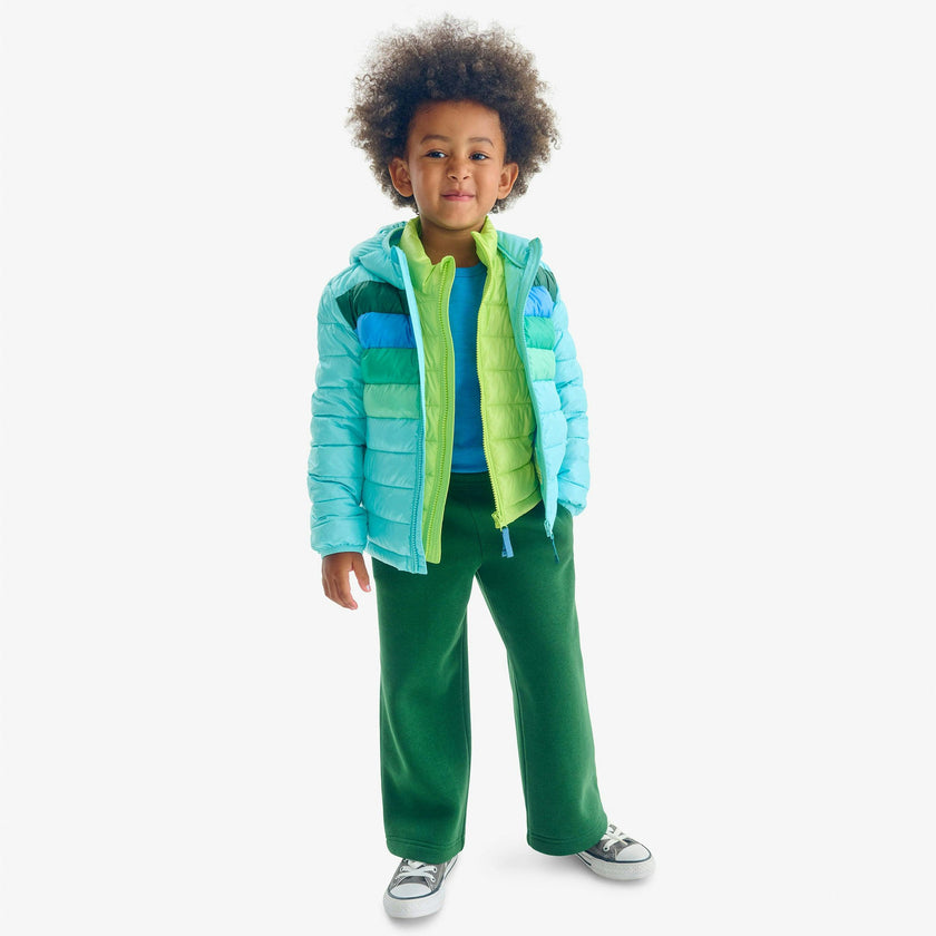 Kids cozy fleece wide-leg pant