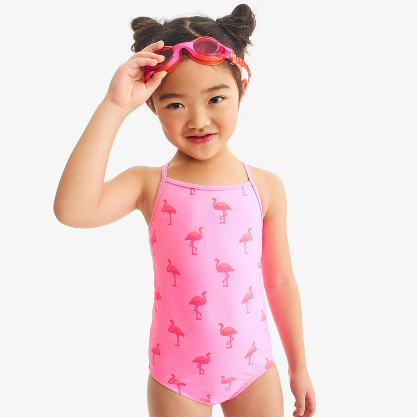 Clearance kids swimsuit in flamingos