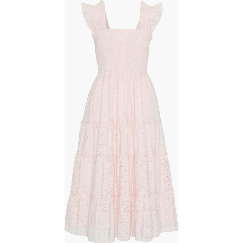 The Ellie Nap Dress - Pink Broderie Voile