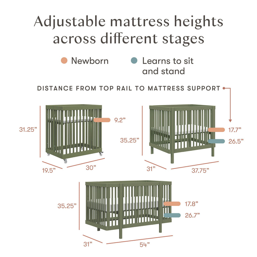 Babyletto Pogo 8-in-1 Convertible Crib with All-Stages® Conversion Kits