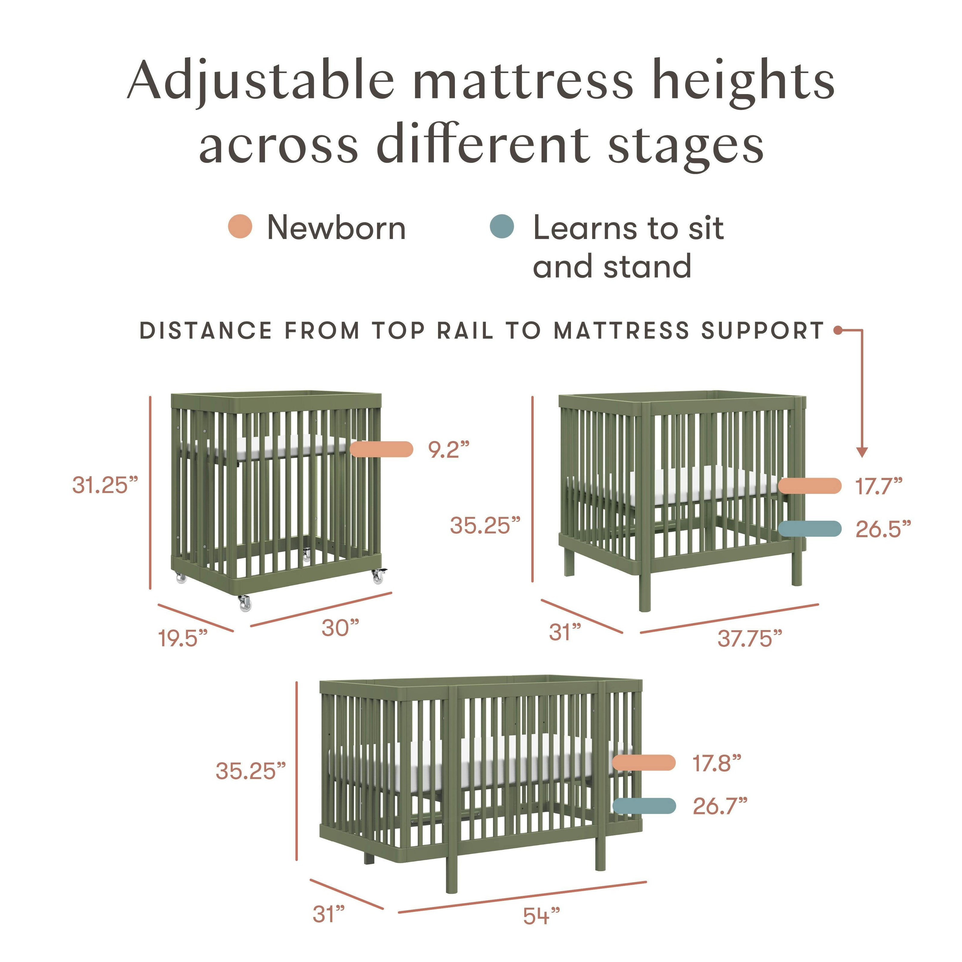 Babyletto Pogo 8-in-1 Convertible Crib with All-Stages® Conversion Kits