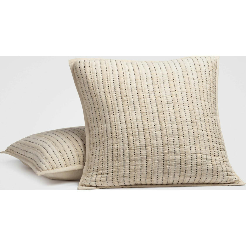 Coastal Stitch Euro Sham Set
