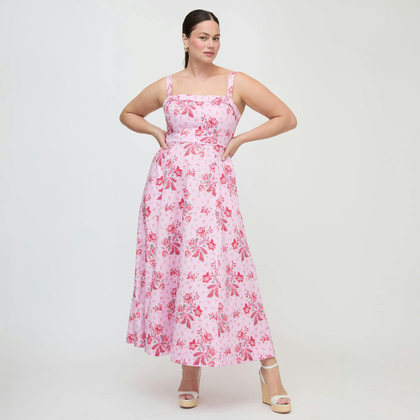 The Ezra Dress - Pink Delft Bouquet