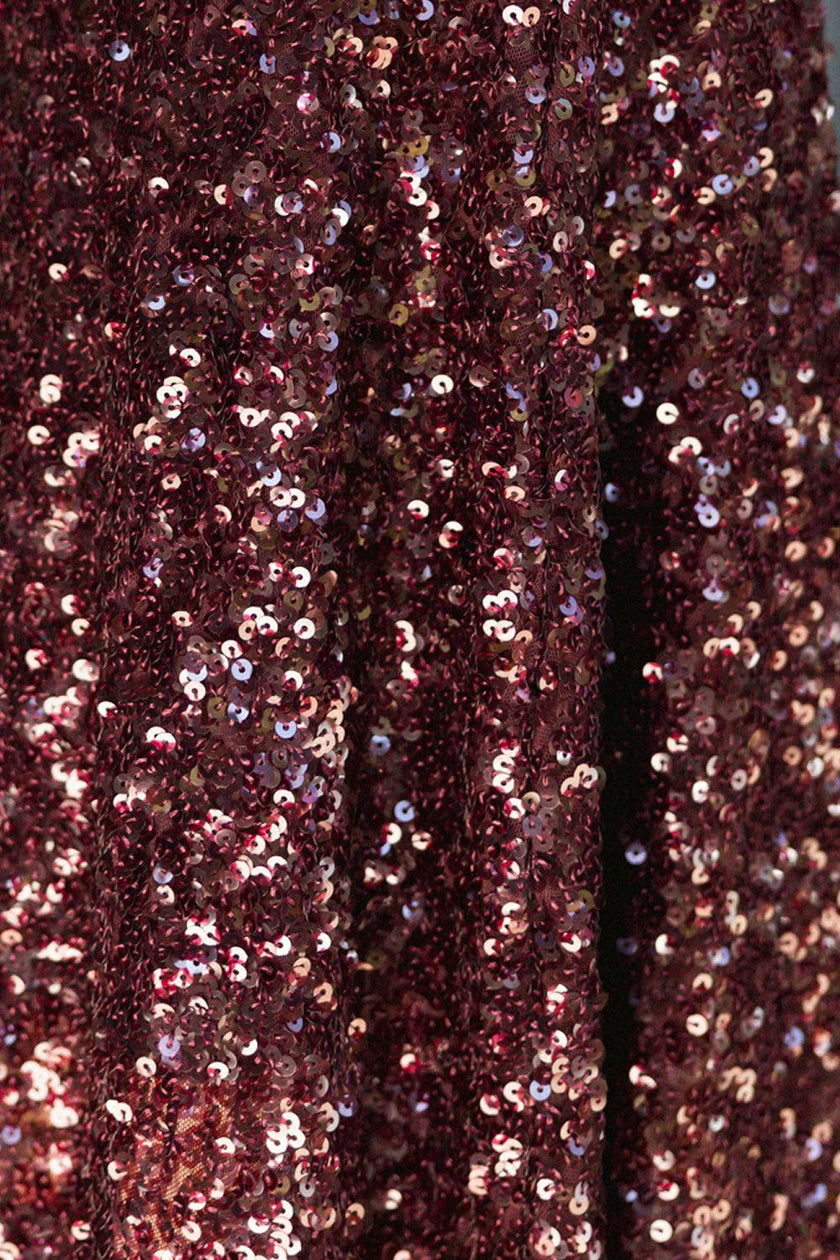Coralie Skirt in Burgundy Sequin