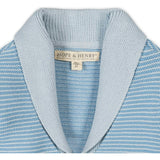 Organic Shawl Collar Cardigan Sweater, Blue