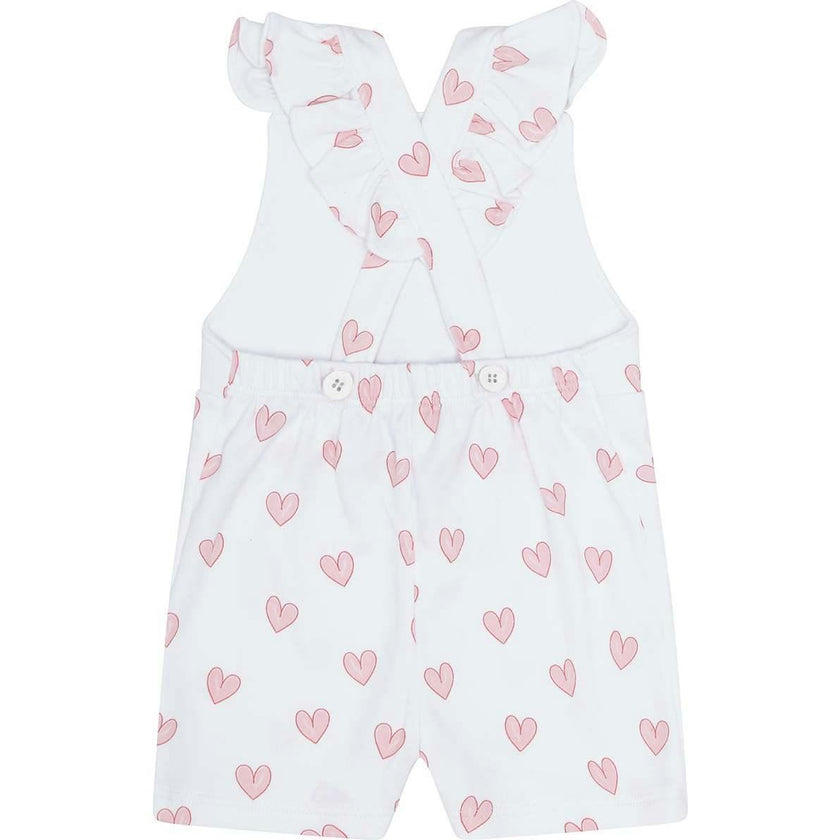 Pink Heart Print Romper