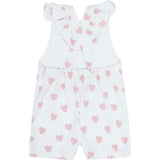 Pink Heart Print Romper