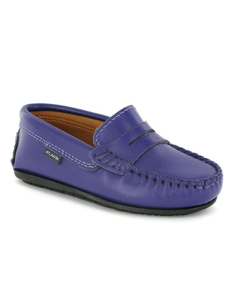 Penny 032 Walker Moccasins, purple smooth leather