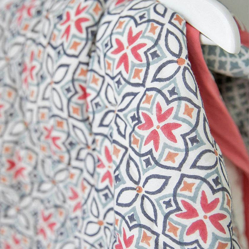 Block-Printed Cotton Crib Quilt