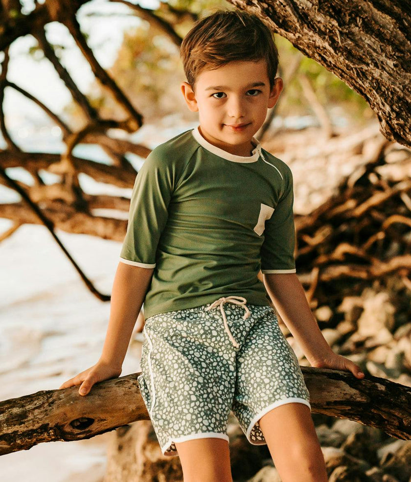 Jamie Rashguard Sage Green and Ivory