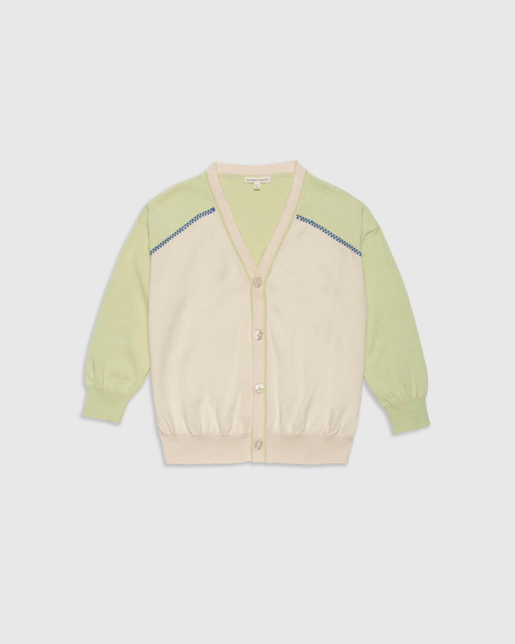 Organic Lightweight Classroom Cardigan in Keylime