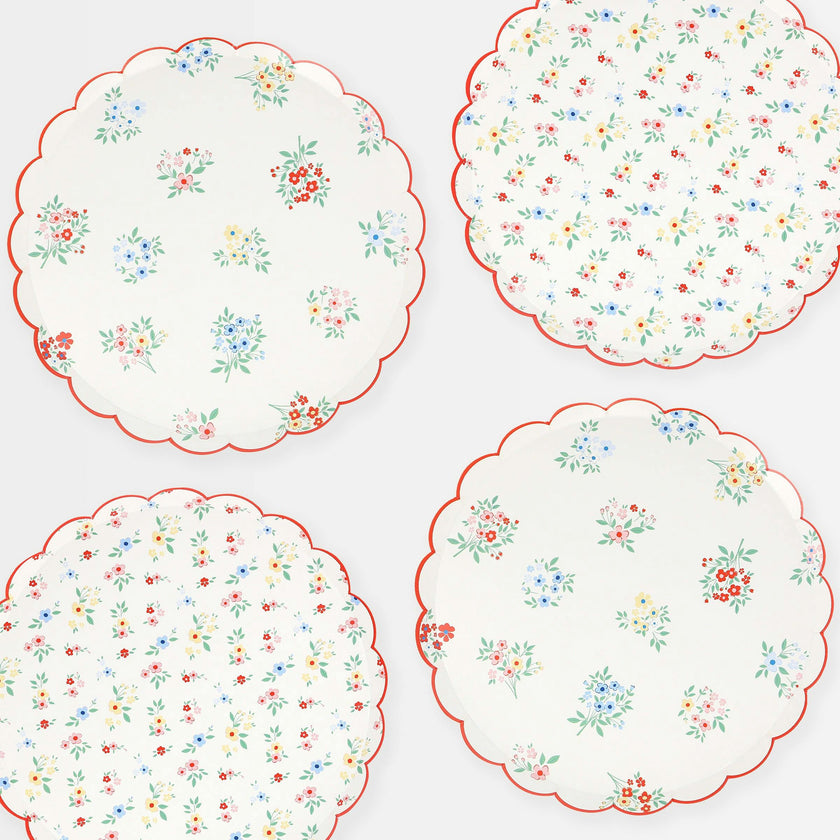 Ditsy Posy Scalloped Side Plates