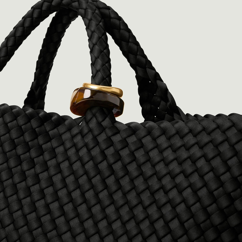 St. Barths Medium Tote Beads | Onyx
