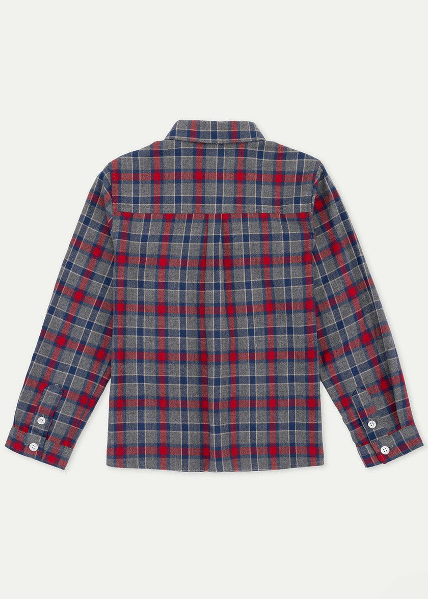 The Navy Red Checked Flannel Shirt