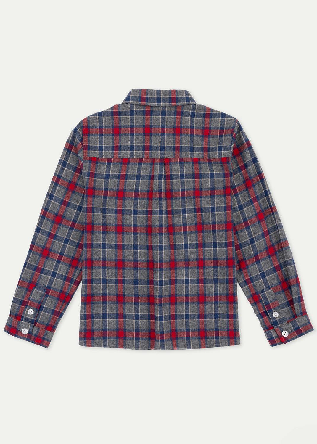 The Navy Red Checked Flannel Shirt