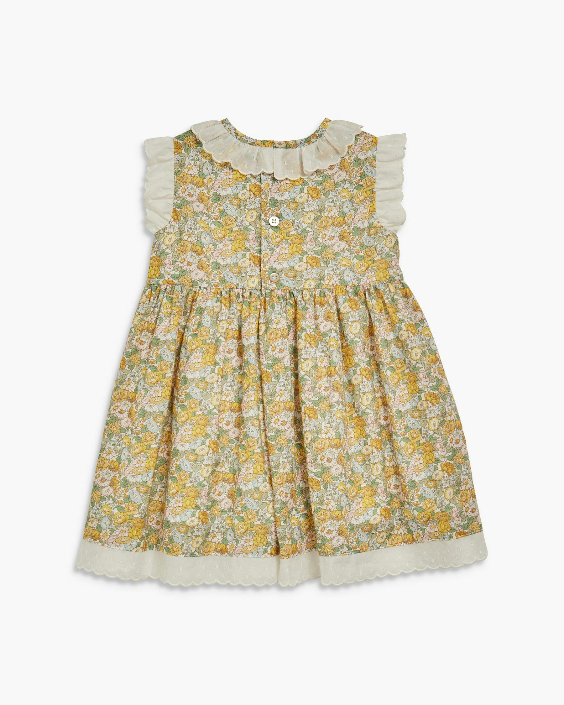 Maria Dress Yellow Green Liberty