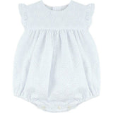Infant Girls' White Eyelet Flutter-Sleeve Romper, White