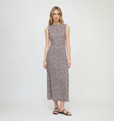 The Sloane Dress - Chocolate Ditsy Thistle