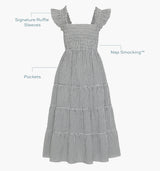 The Ellie Nap Dress - Black/Sand Gingham