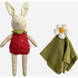 Bailey Bunny Plush Toy Lovey Set - Flower