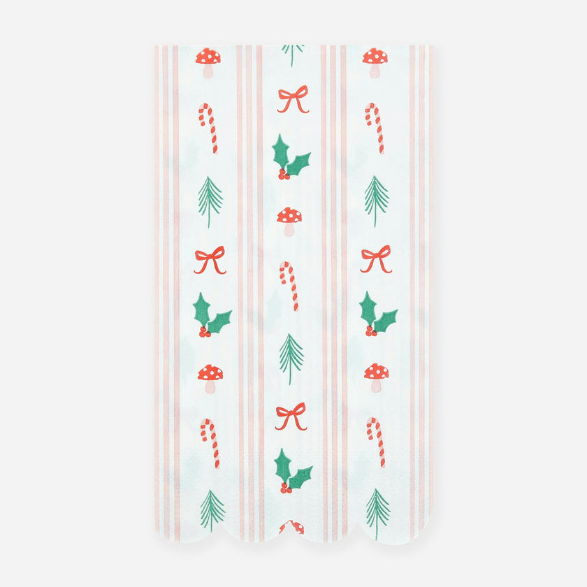 Festive Icon Stripes Guest Towels