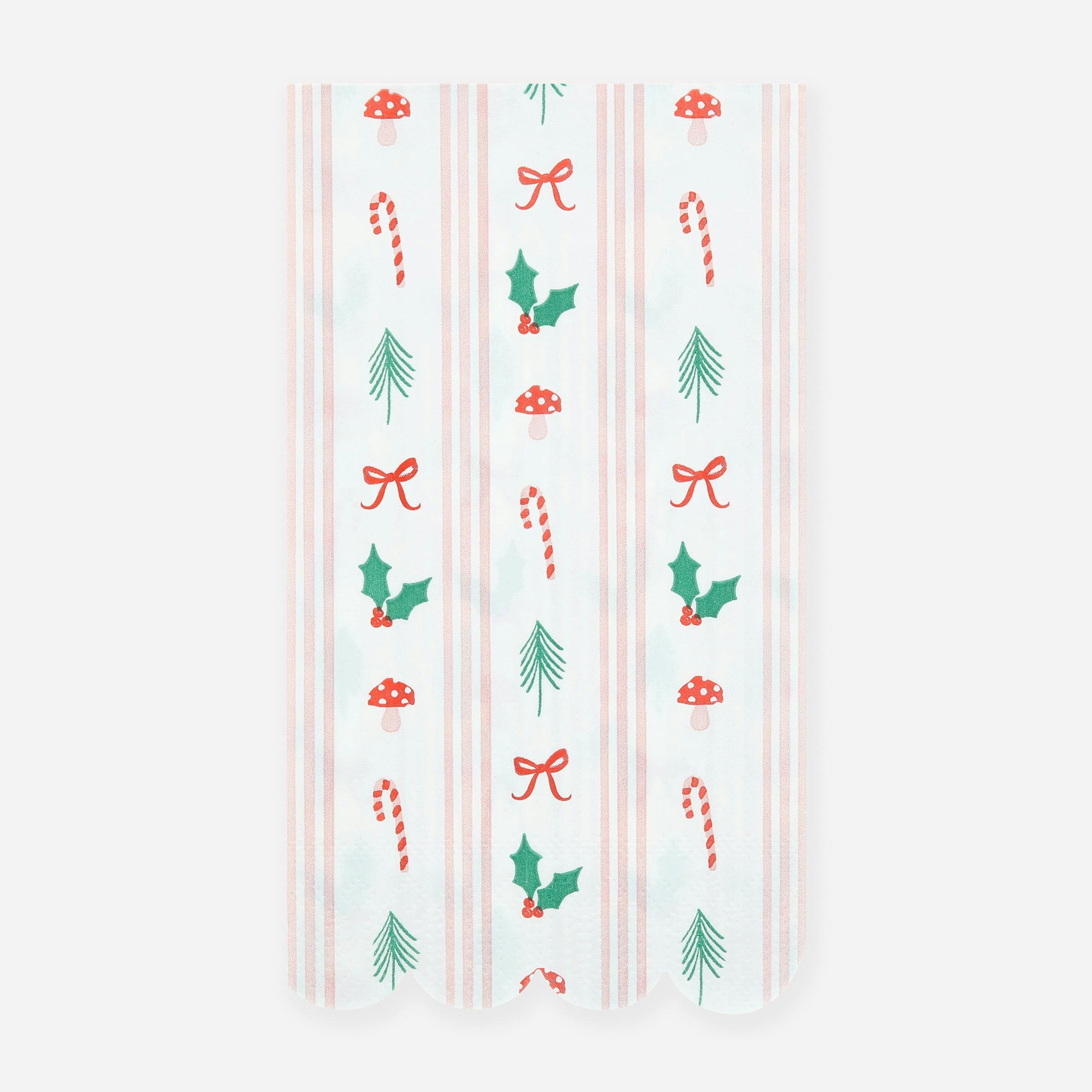Festive Icon Stripes Guest Towels