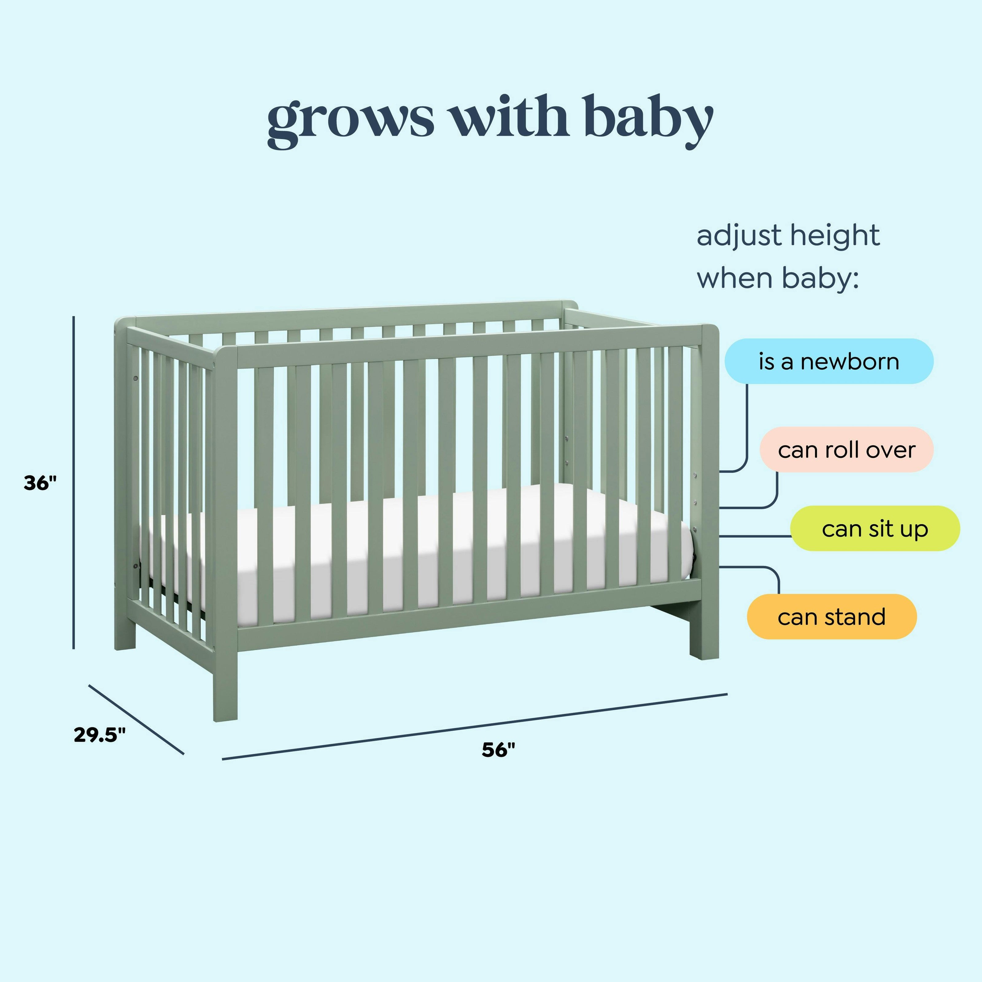 Carter's Colby 4-in-1 Low-Profile Convertible Crib