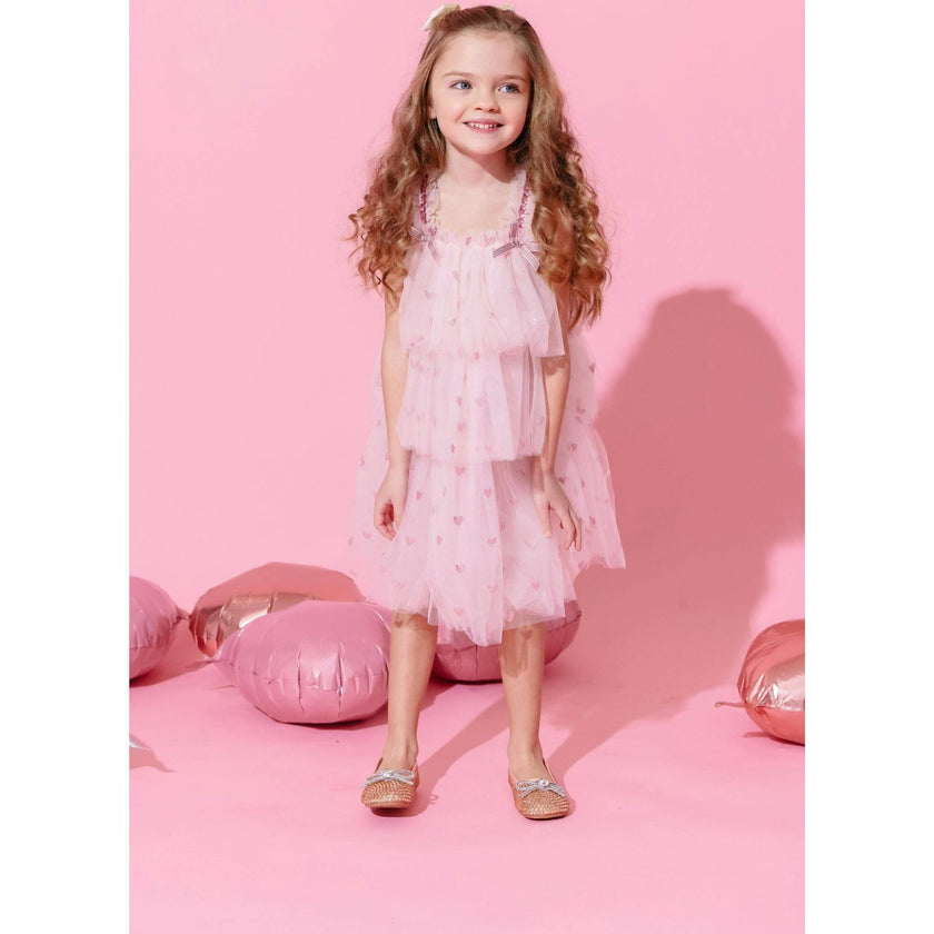 Love Tulle Sleeveless Dress, Pink