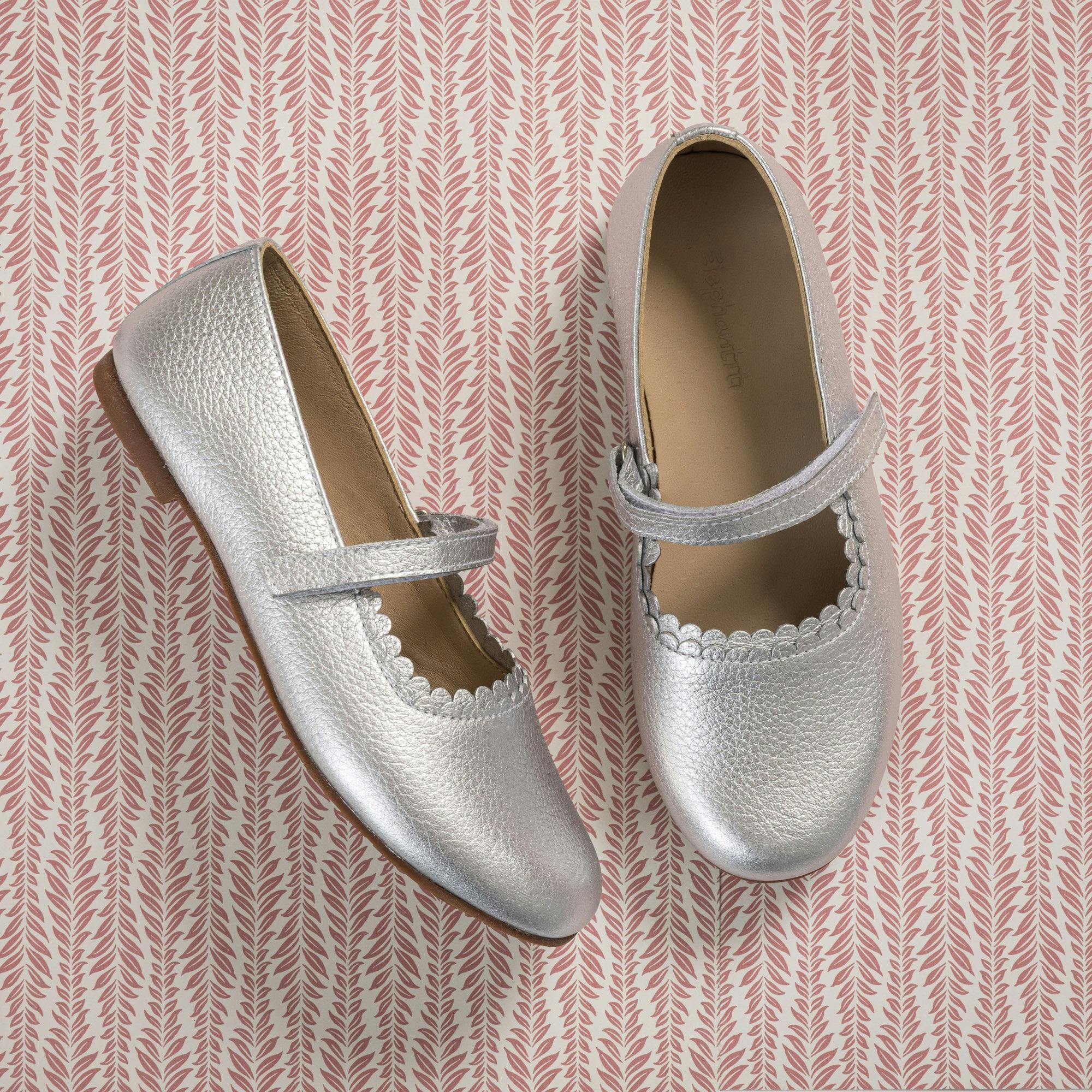 Aria Ballet Flat | Silver Leather