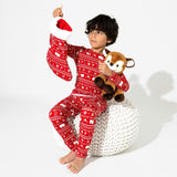 Polar Isle Red Bamboo Kids Pajamas
