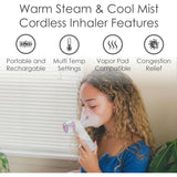 Cordless Steam Inhaler – Warm Steam & Cool Mist Functions