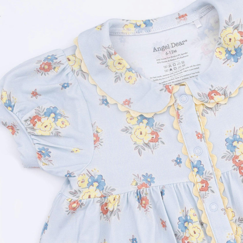 Country Stitch Floral - Betty Dress Puff Sleeve with Bloomer