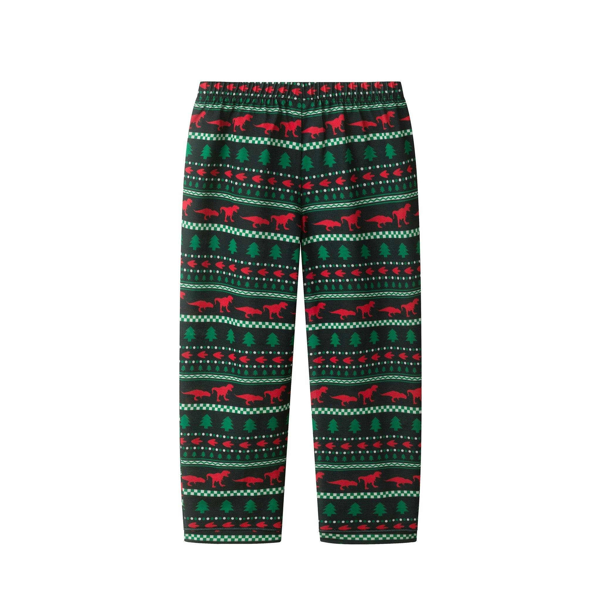 Boys Buttondown Pajama Set | Holiday Dinos