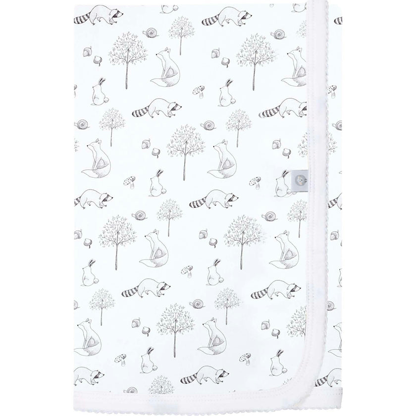 Gray Raccoon Pima Cotton Baby Blanket