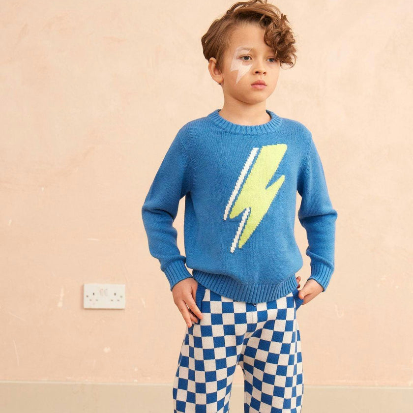 Lightning Bolt Jumper | Hussar Blue