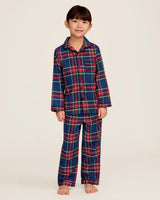 Kid's Brushed Twill Pajama Set in Windsor Tartan