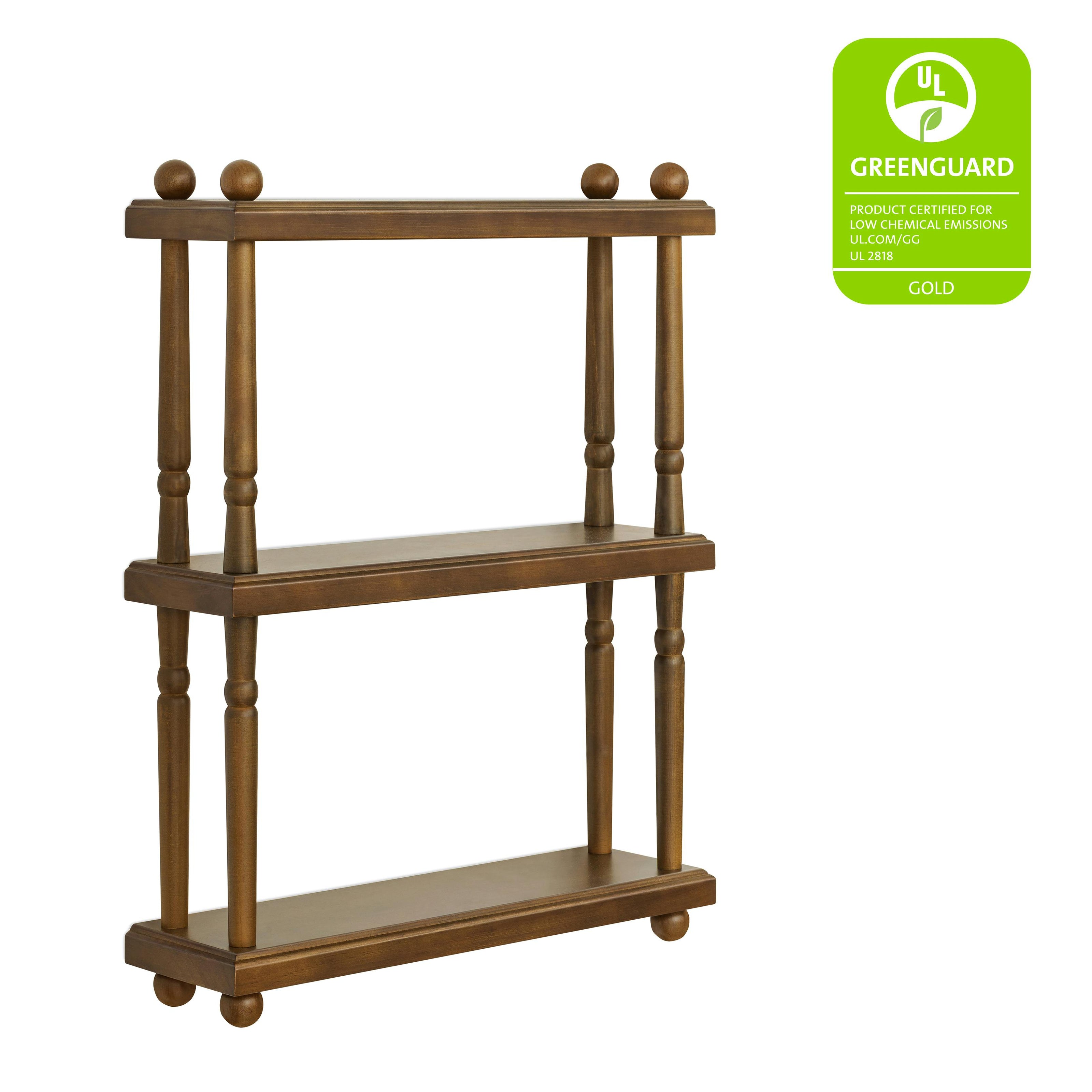 Liberty Tiered Wall Shelf in Natural Walnut