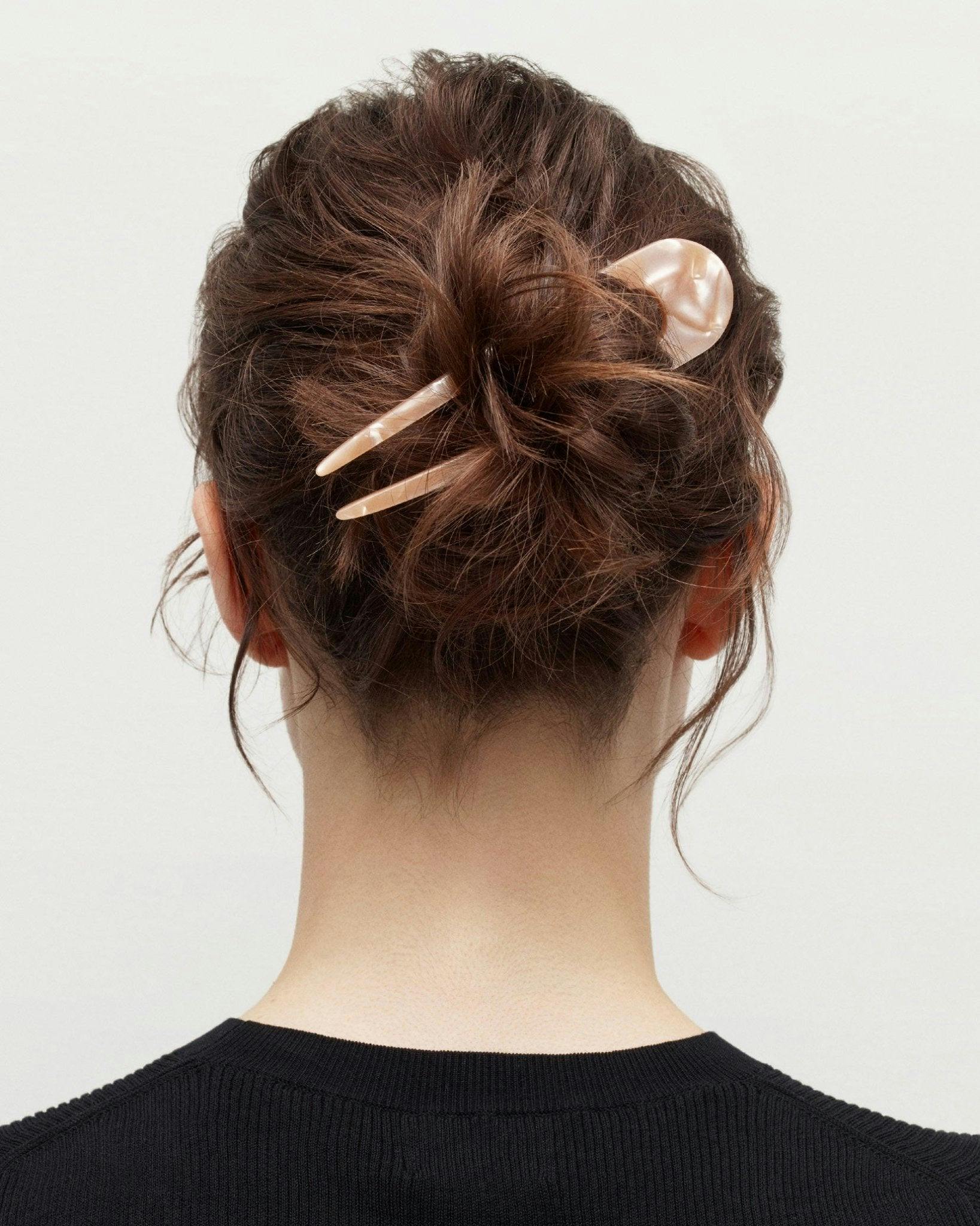 French Hair Pin in Obsidian