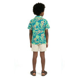 Big Kid Boys Short Sleeve Polo | Sunset Tropics