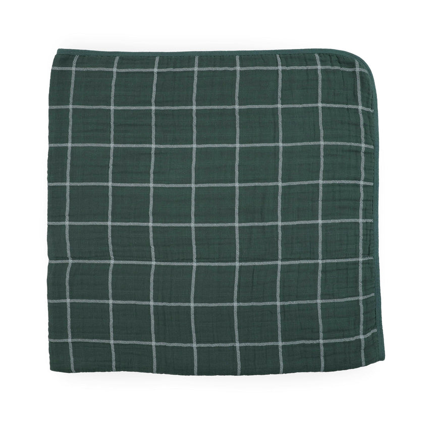 Original Cotton Muslin Quilt - Evergreen Plaid
