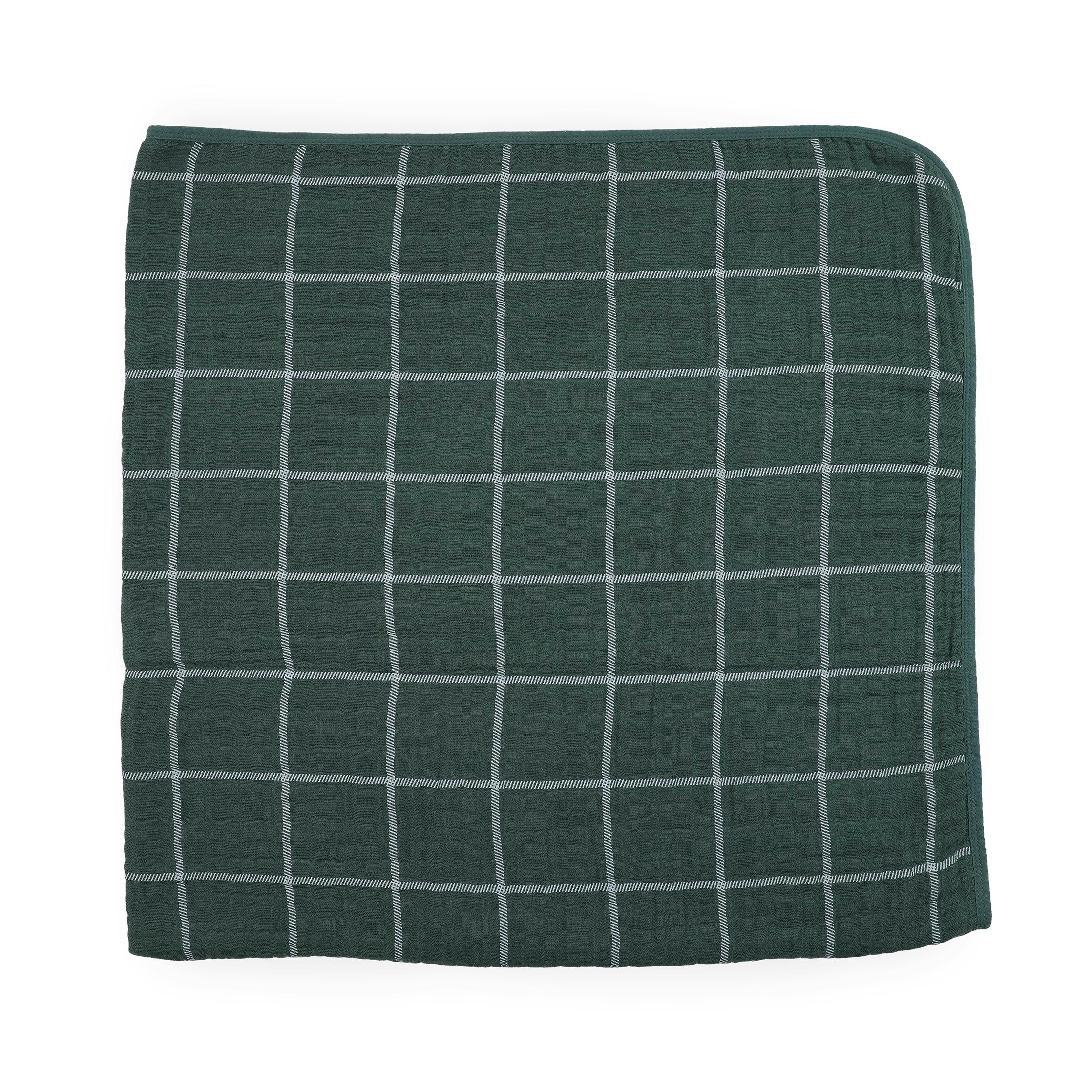 Original Cotton Muslin Quilt - Evergreen Plaid