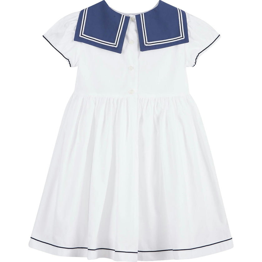 Philippa Sailor Dress in White
