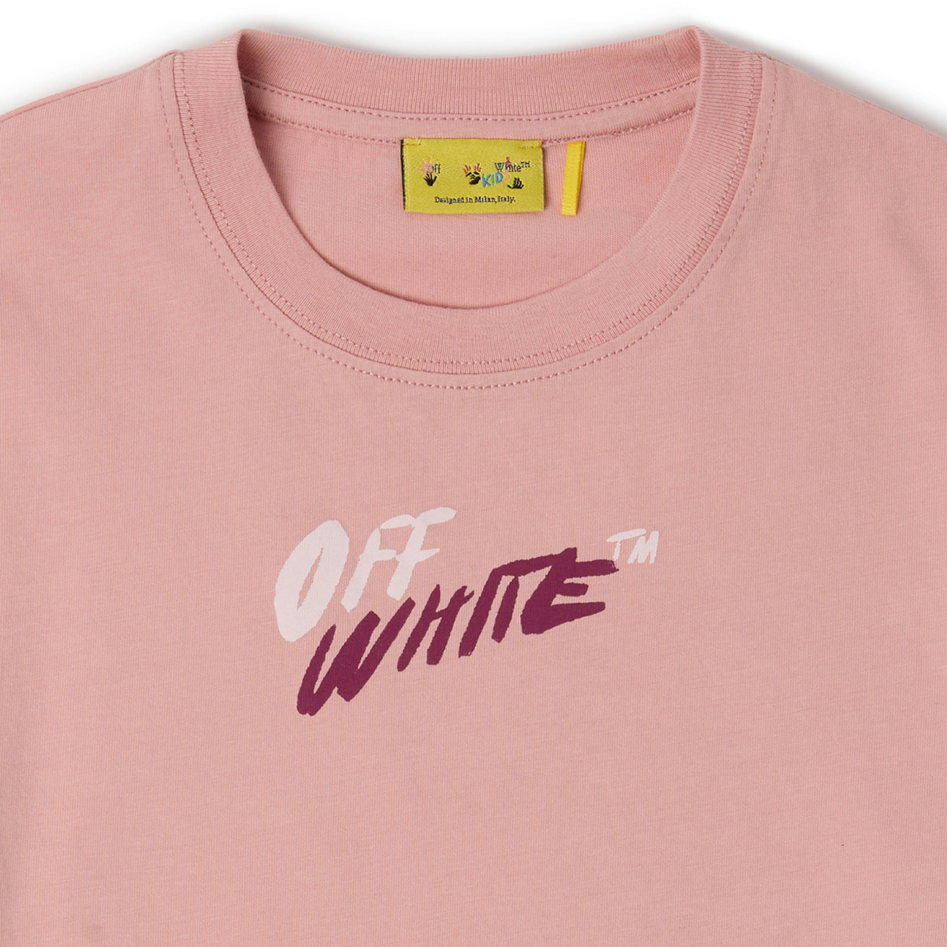Blush Pink Arrow Writings T‑Shirt