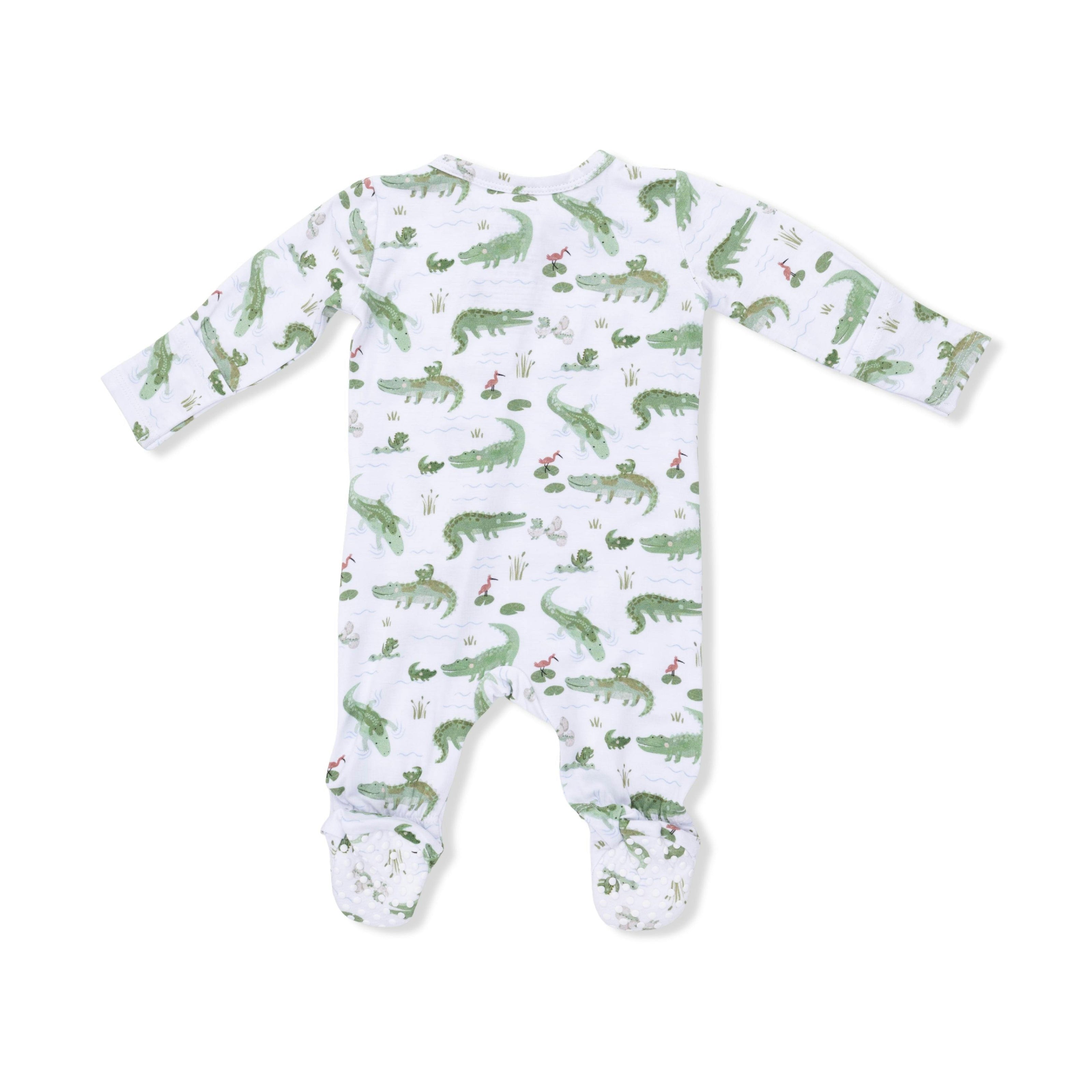 Crayon Alligators - 2 Way Zipper Footie